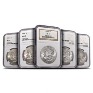 Morgan Silver Dollar 5-Coin Set NGC MS65 (1878-1904)