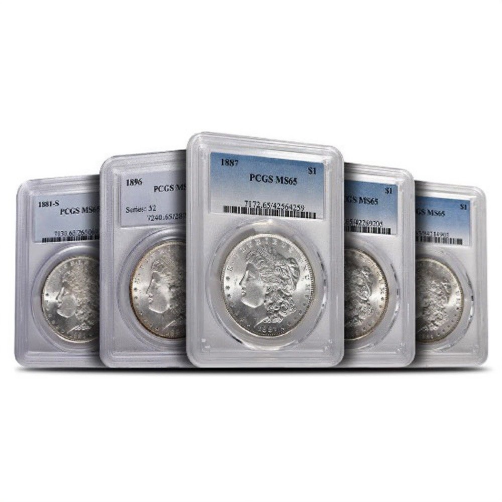 Morgan Silver Dollar 5-Coin Set PCGS