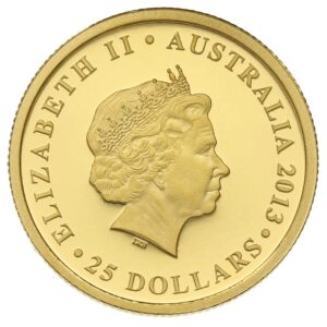 2013 1/4 oz Perth Mint 60th Anniversary of the Coronation of QEII Gold Proof Coin Boxed