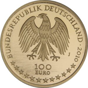 2010 Proof German 100 Euro Gold Coin UNESCO Welterbe Wurzburger Residenz und Hofgarten Boxed