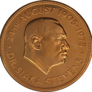 Sierra Leone 10 Golde 1975 Dr Siaka Stevens