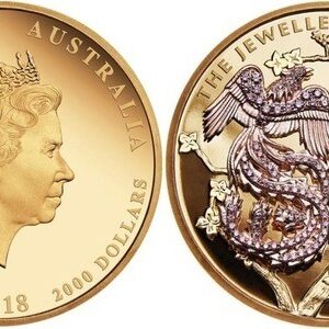 2018 10 oz Proof Phoenix Jewelled Gold coin