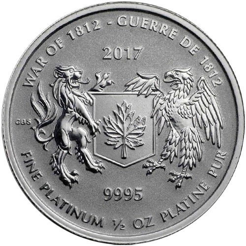 War of 1812 1/2 oz Platinum Bullion
