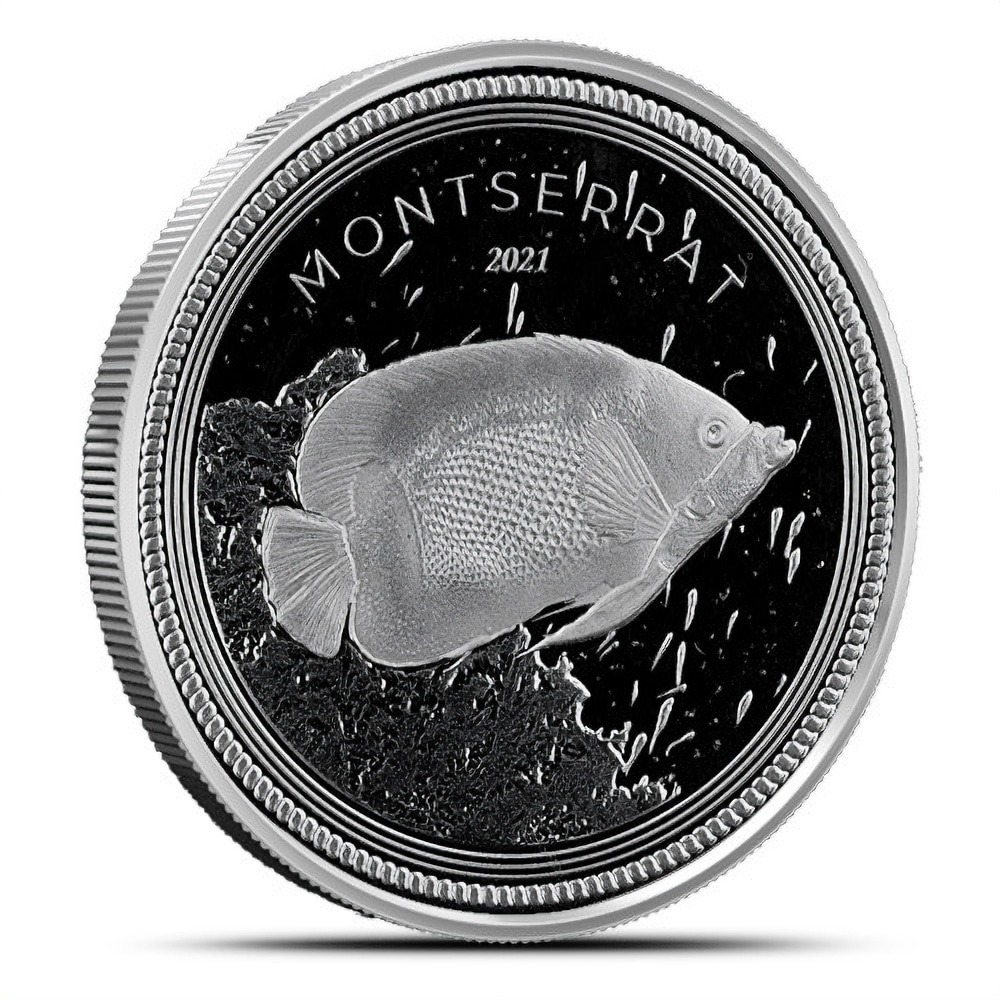 1 oz EC8 Silver Montserrat Angelfish