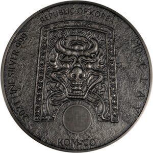 2021 10 oz Antique South Korean Zi:Sin Taurus Silver Medal