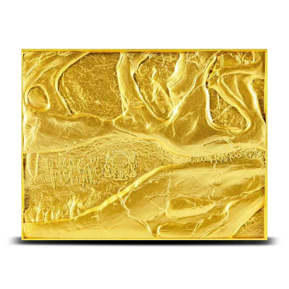 2023 15 oz Republic of Chad Bi-Metal Tyrannosaurus Rex Fossil Coin (Gilded, Box + CoA) - Image 2