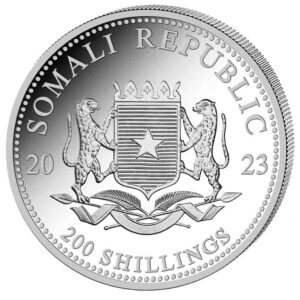 2023 2 oz Somalia Silver Elephant Coin (BU)