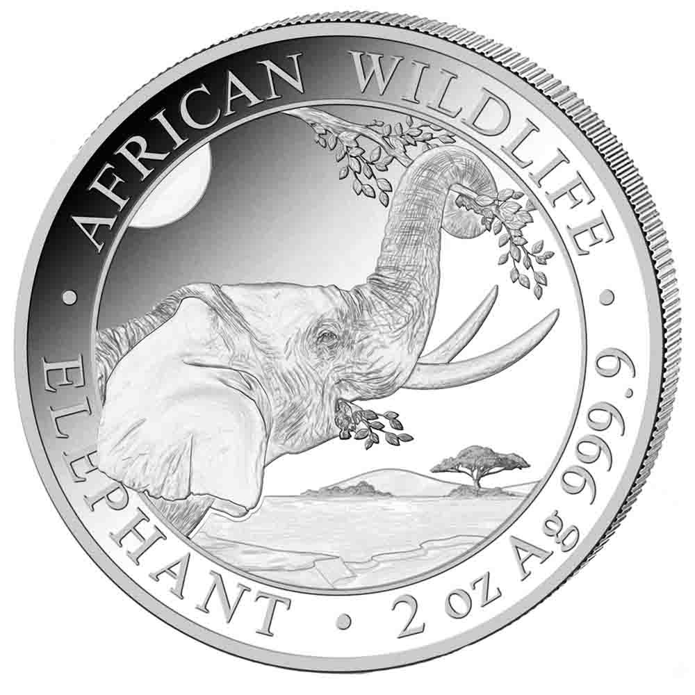 2023 2 oz Somalia Silver Elephant Co