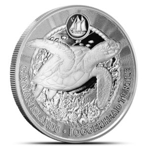 2025 1 oz Cayman Islands Silver Sea Life Loggerhead Turtle Coin (Proof-Like)
