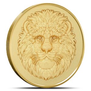 2025 1 oz Fiji Silver Lion Head 3D Coin (Box + CoA, Ultra High Relief, Gilded)