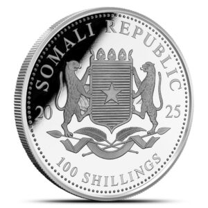 2025 1 oz Somalia Silver Elephant Coin (BU)