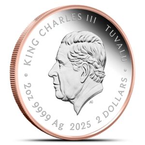 2025 2 oz Proof Tuvalu Silver Spongebob Squarepants Patrick Star Coin (Box + CoA, Gilded)