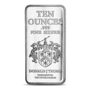 10 oz President Trump Coat of Arms Silver Bar (New)