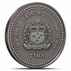 2025 1 oz Antique Samoa Silver Seahorse Coin