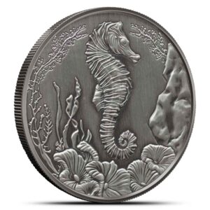 2025 1 oz Antique Samoa Silver Seahorse Coin