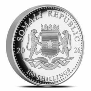 2026 1 oz Proof Somalia Silver Elephant Coin (High Relief)