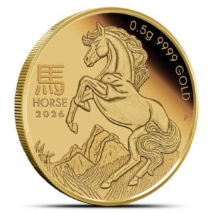 2026 1/2 Gram Australian Gold Lunar Horse Coin (BU)