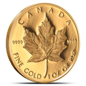 1989 1 oz Proof Canadian Gold Maple Leaf Coin (Capsule Only)