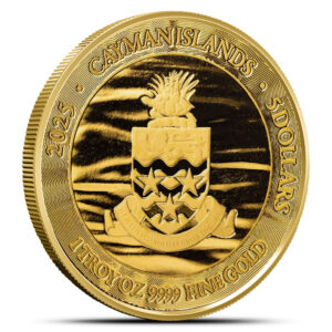 2025 1 oz Cayman Islands Gold Sea Life Loggerhead Turtle Coin (Proof-Like)